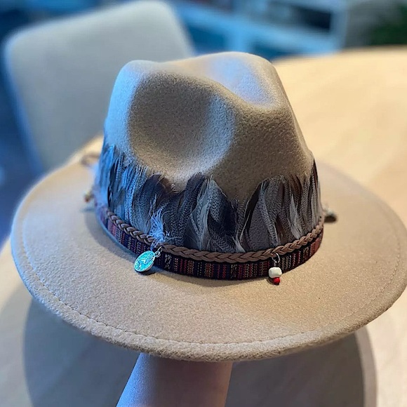 WIDE BRIM PANAMA STYLE HAT - Picture 4 of 5